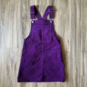 Art Class Purple Corduroy Overall Dress Girls M 7/8